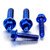Titanium Brake & Clutch Lever Perch Pinch Bolt Kit Blue