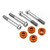 Titanium Front Brake Radial Caliper Mount Bolt Kit M10x(1.25mm)x70mm with 7mm Spacer Orange