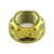 Titanium Flanged Axle Nut M22x(1.50mm) Rear Wheel Drilled Gold