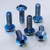 Titanium Rider Footrest Hanger Bolt Kit Blue