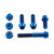 Titanium Rider Footrest Hanger Bolt Kit Blue