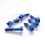Titanium Top & Bottom Clamp Yoke Pinch Kit DualDrive Blue