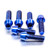Titanium Top & Bottom Clamp Yoke Pinch Kit Blue