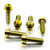Titanium Top & Bottom Clamp Yoke Pinch Kit Gold