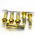 Titanium Top & Bottom Clamp Yoke Pinch Kit Gold