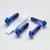 Titanium Top & Bottom Clamp Yoke Pinch Kit Blue