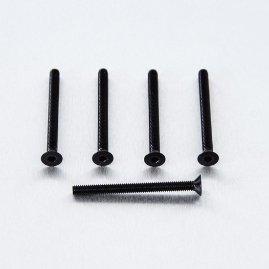 Aluminium Countersunk Bolt M4x(0.70mm)x45mm Pack x5 Black