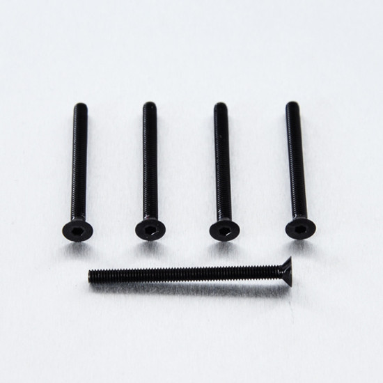 Aluminium Countersunk Bolt M4x(0.70mm)x50mm Pack x5 Black