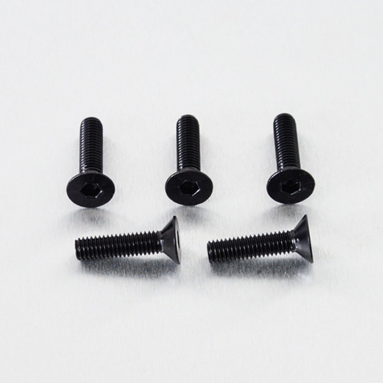 Aluminium Countersunk Bolt M6x(1.00mm)x25mm Pack x5 Black