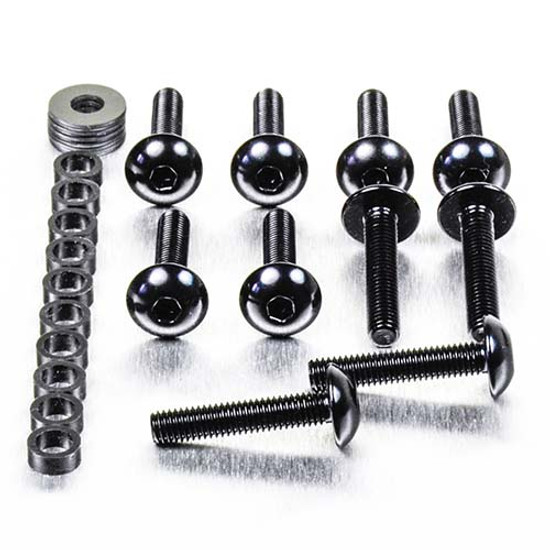 Aluminium Dome Head Bolt M5x(0.80mm)x20mm Pack x10 Black