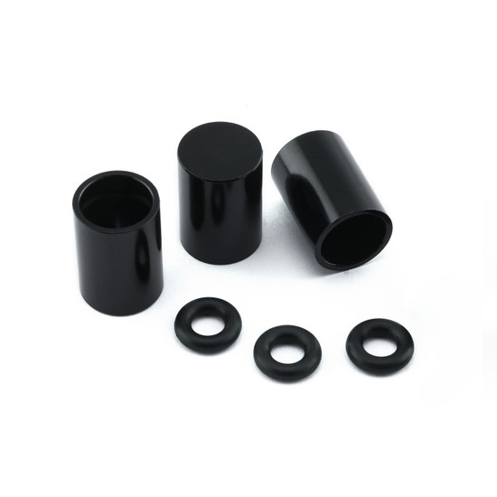 Aluminium Bleed Nipple Cover M7 Pack x3 Black