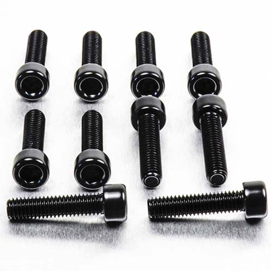 Aluminium Allen Bolt M6x(1.00mm)x25mm Pack x10 Black