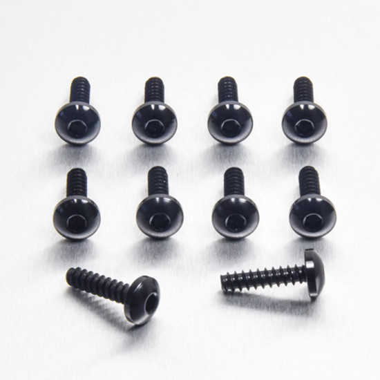 Aluminium Self Tapping Screw 5mm x 20mm Pack x10 Black