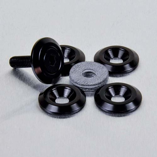 Aluminium Countersunk Washers M8 (25mm O/D) Pack x5 Black