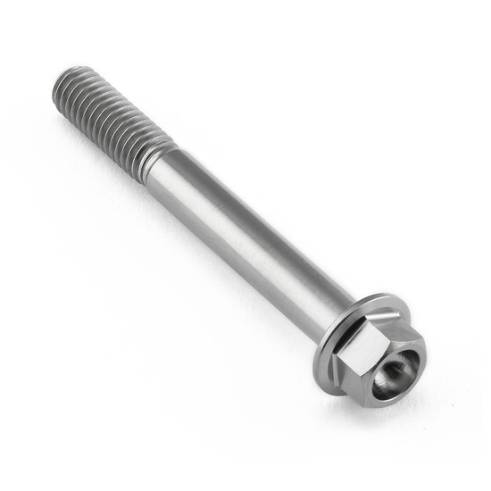 Titanium Flanged Hex Head Bolt M6x(1.00mm)x50mm