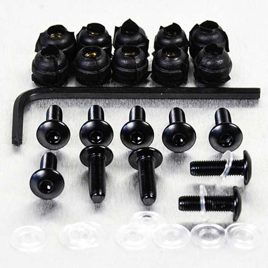 Aluminium Screen Kit (4mm Italian Bikes) 10 Bolts Black