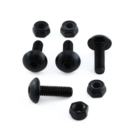 Aluminium Number Plate Kit 4 Bolt (USA/Italia) Black