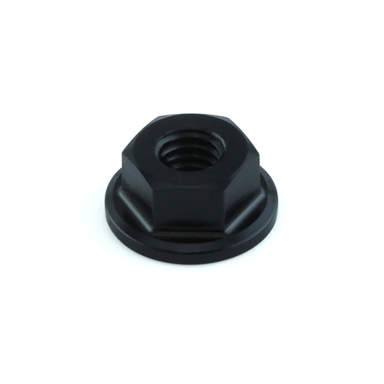 Aluminium Flanged Nut M4x(0.70mm) Black