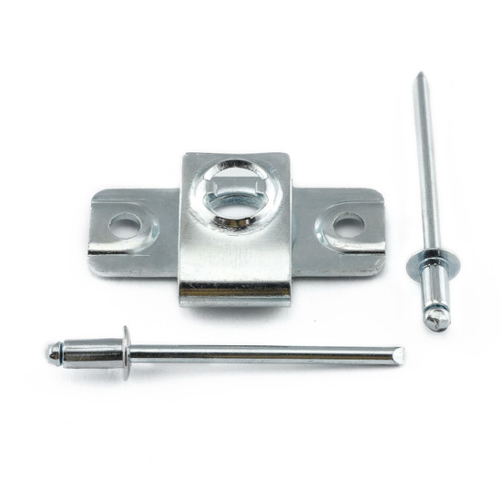 M6 Zinc Coated Steel Rivet On Receptacle For 1/4 Turn Quick Release M19.5 x 33 x 8.5 (CLIP6)