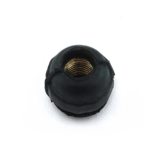Black Rubber Nut With Brass Insert M4 x 0.5 x 8