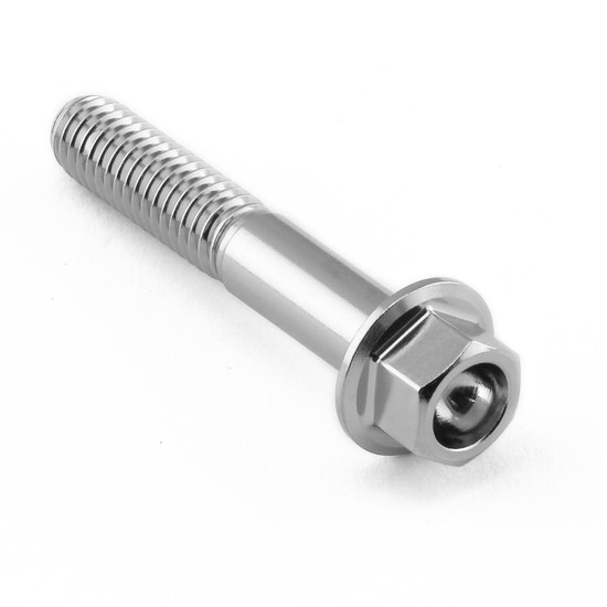 Stainless Steel Flanged Hex Head Bolt M6x(1.00mm)x35mm