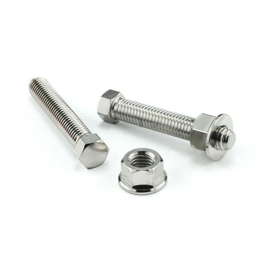 Stainless Steel Axle Adjuster Set M8x45mm 2xBolts 2xNuts