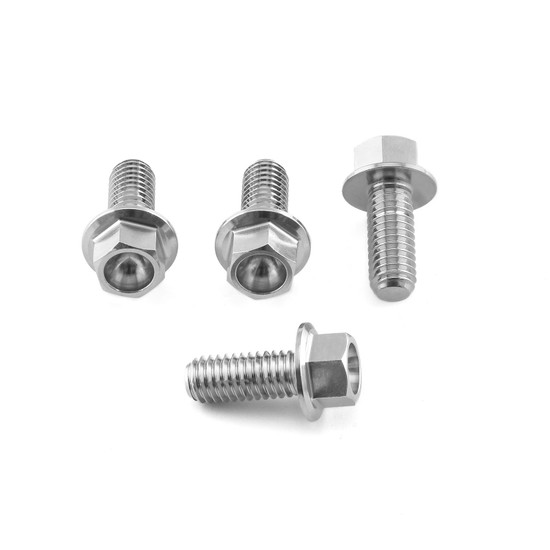Stainless Steel Disc Bolt Front Flanged Hex Head Bolt M6 x 15mm Pack x4