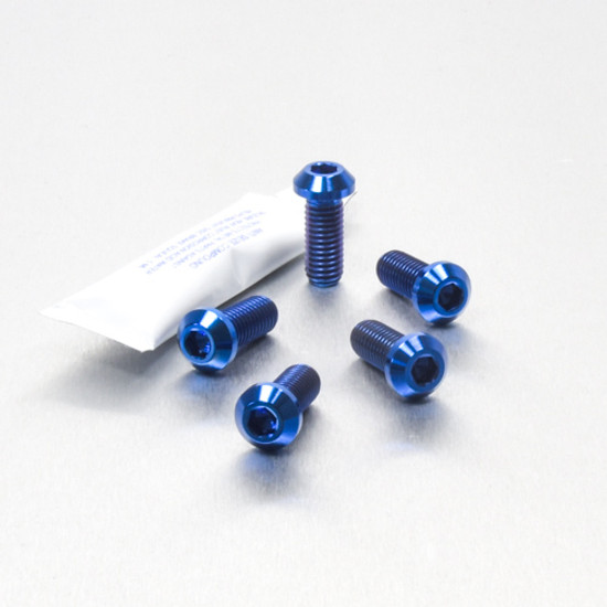 Titanium Disc Bolt To Fit Ducati/Aprilia M8x20mm Pack x5 Blue