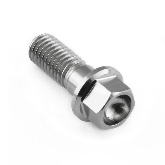 Titanium Hex Head Bolt M8x22mm - 6mm shank - 14mm flange