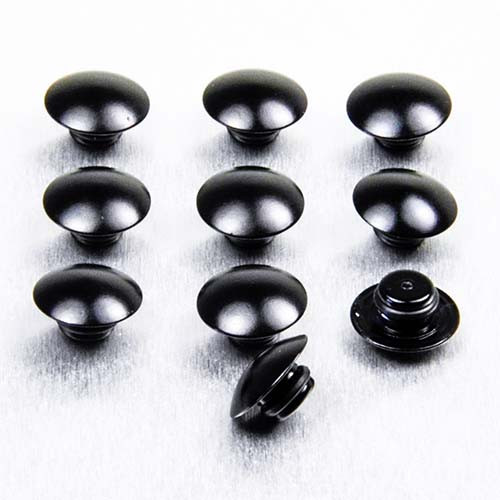 Aluminium Button Insert M6 (Fits 5mm AK) Pack x10 Black
