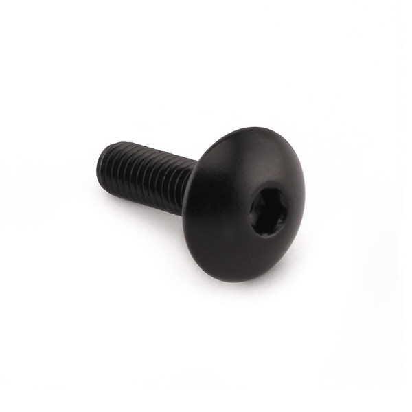 Aluminium Dome Head Bolt M6x(1.00mm)x20mm Black