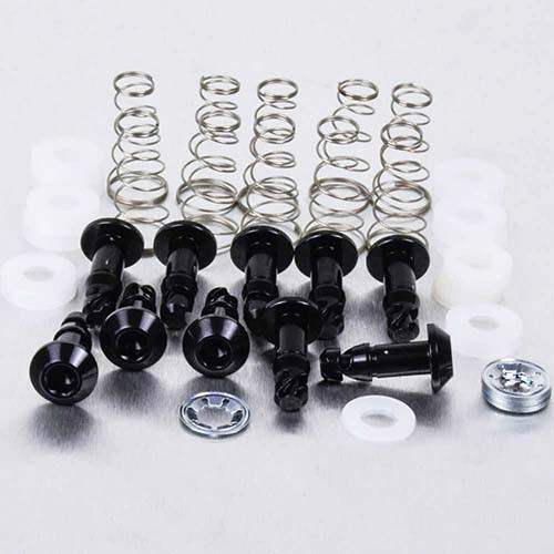 Aluminium Quick Release Stud 19mm Allen Key Pack x10 Black