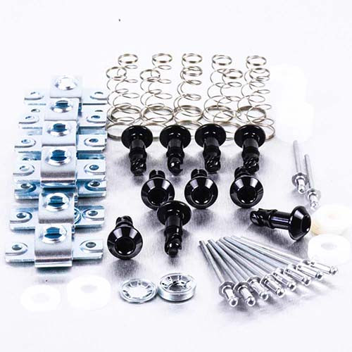 Aluminium Quick Release Stud 17mm Allen Key & CLIP6 Pack x10 Black