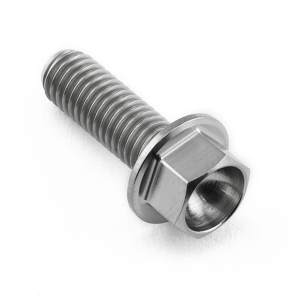 Titanium Flanged Hex Head Bolt M5x(0.80mm)x15mm