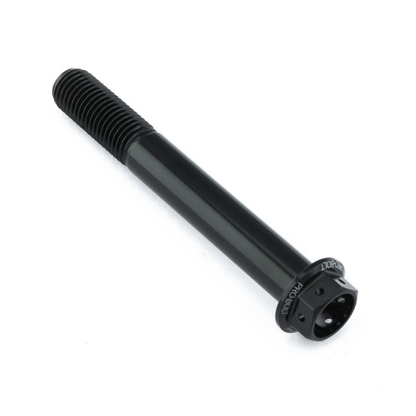Aluminium Flanged Hex Head Bolt M10x(1.25mm)x75mm Race Spec Etched Black