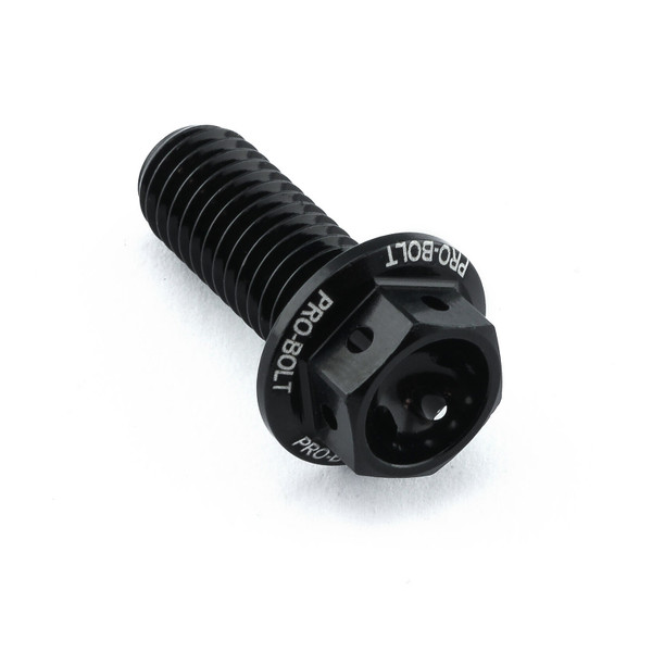 Aluminium Flanged Hex Head Bolt M8x(1.25mm)x20mm Race Spec Etched Black