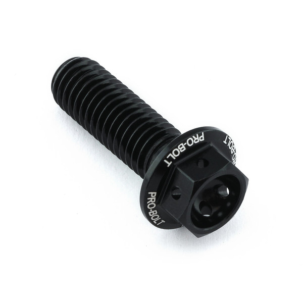 Aluminium Flanged Hex Head Bolt M8x(1.25mm)x25mm Race Spec Etched Black