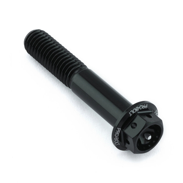 Aluminium Flanged Hex Head Bolt M8x(1.25mm)x45mm Race Spec Etched Black