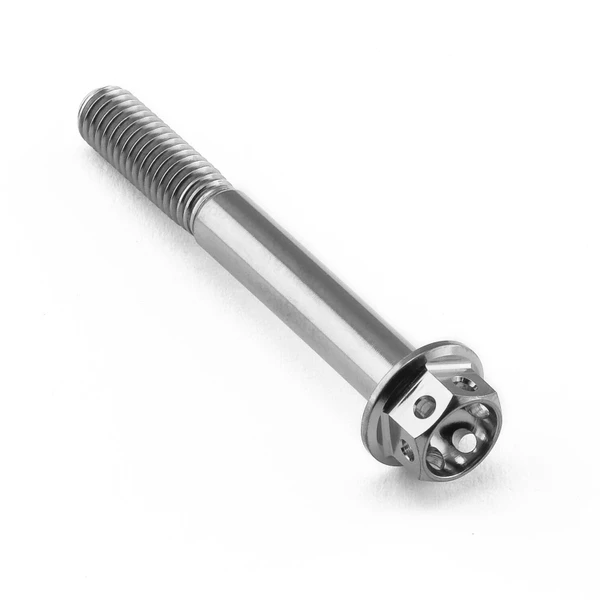 Titanium Flanged Hex Head Bolt M5x(0.80mm)x40mm Race Spec