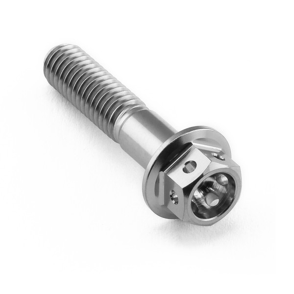 Titanium Flanged Hex Head Bolt M6x(1.00mm)x28mm Race Spec