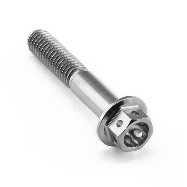Titanium Flanged Hex Head Bolt M6x(1.00mm)x35mm Race Spec