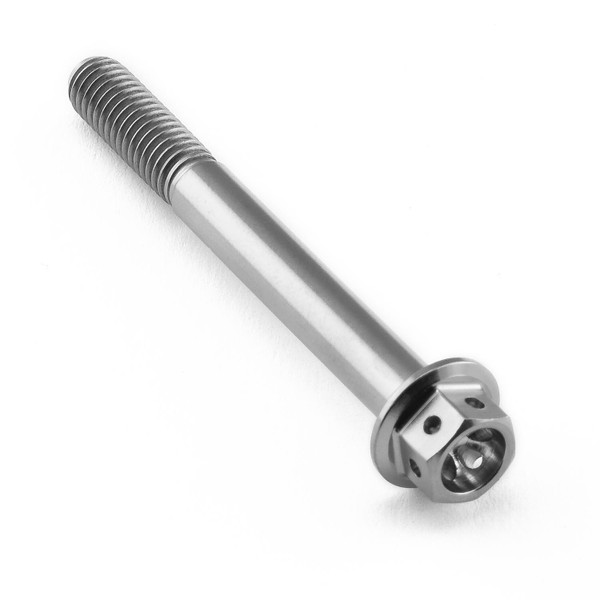 Titanium Flanged Hex Head Bolt M6x(1.00mm)x55mm Race Spec