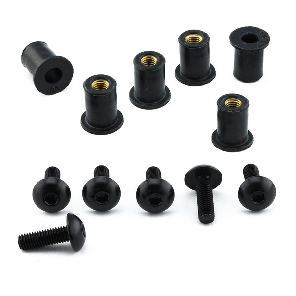 Aluminium Screen Kit 6 Bolt Black