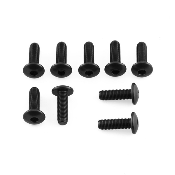 Aluminium Screen Kit (4mm Italian Bikes) 9 Bolts Black