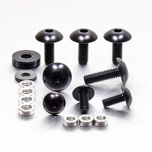 Aluminium Mudguard & Hugger Bolt Kit Black