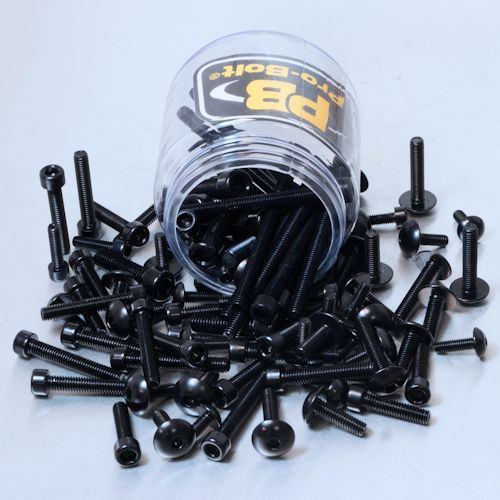Aluminium Engine/Fairing Bolt Tub Metric 100 Piece Black