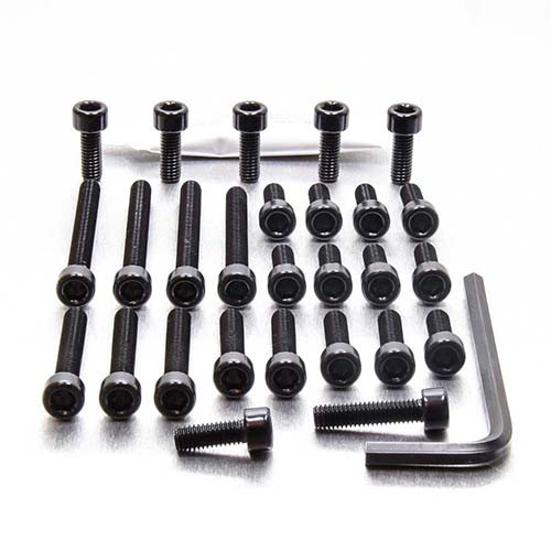 Aluminium Engine Kit Yamaha FZR1000 Genesis Black