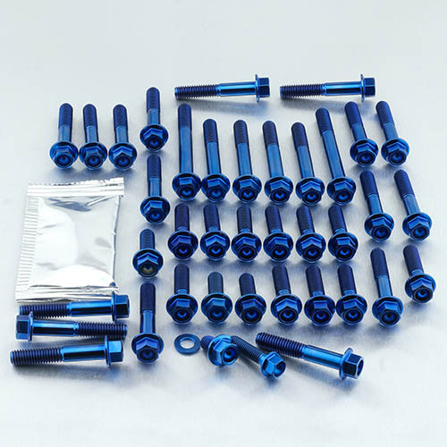 Titanium Engine Kit BMW S1000RR Flanged Hex Blue