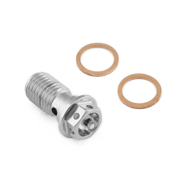 Stainless Steel Banjo Bolt Single M10x(1.25mm) Rear Master Cylinder Race Spec