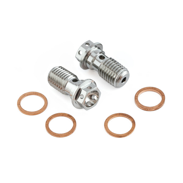 Stainless Steel Banjo Bolt Single M10x(1.25mm) Race Spec Front Master Cylinder Pack x2